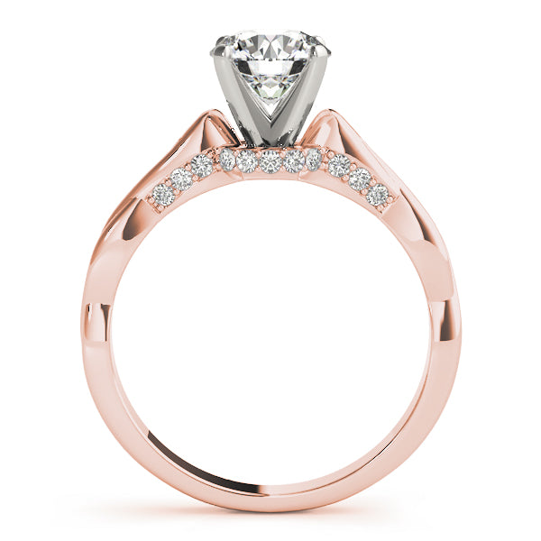 Infinity Round Diamond Solitaire Engagement Ring-VIRABYANI